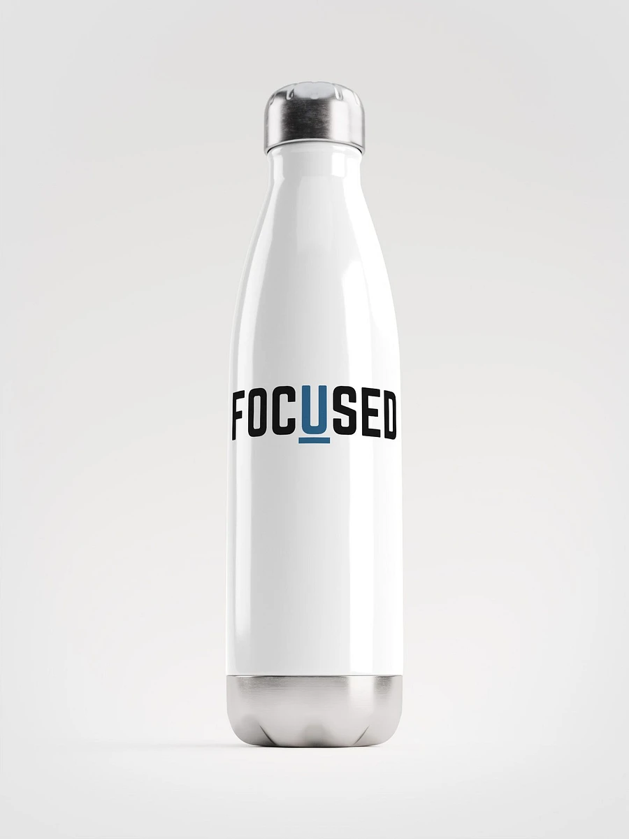 FOCUSED Stainless Steel Water Bottle (White) product image (1)