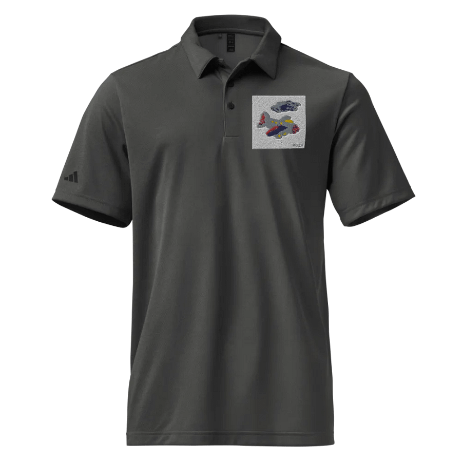 Kid Airplane (Adidas Space-Dyed Polo Shirt) product image (2)