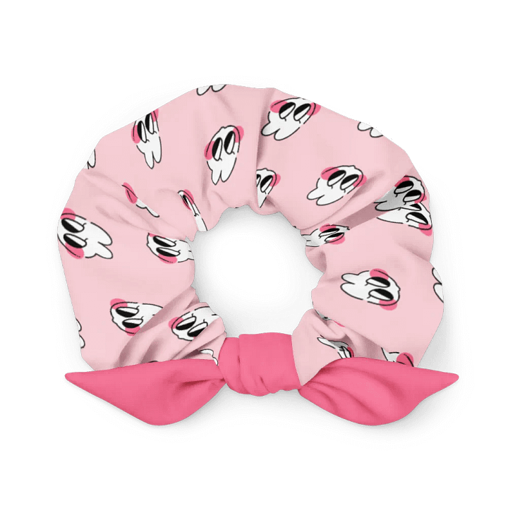 sneaky ⟡ printed scrunchie with bow [pink] product image (1)