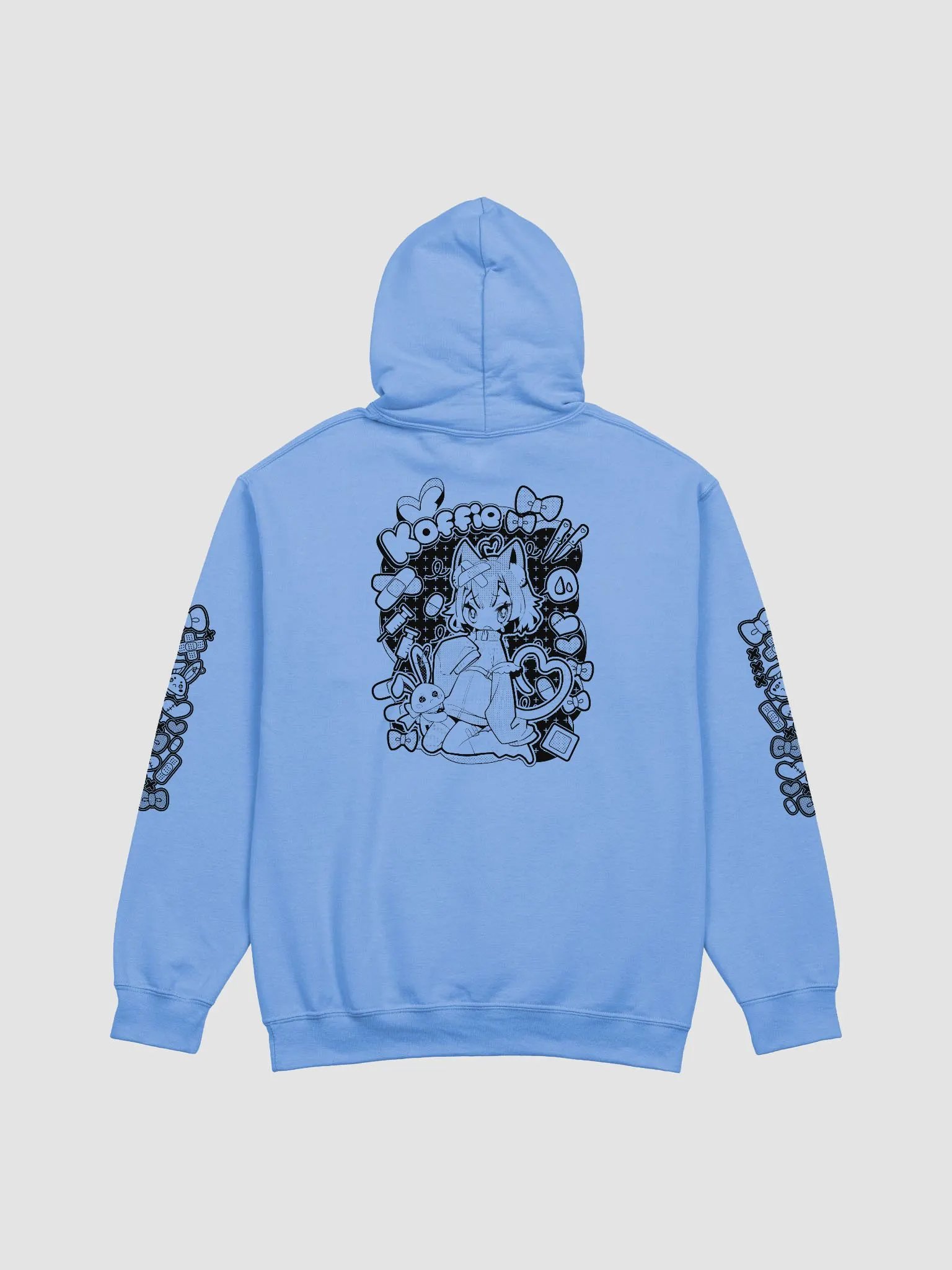 hoodie but with black print product image (2)