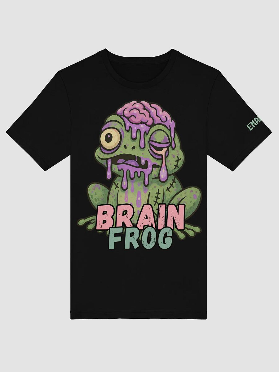 Black Zombie Brain Frog Tee product image (5)