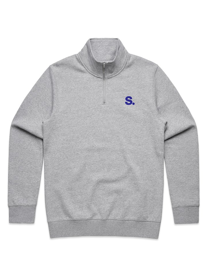 S. Half Zip Grey Crewneck product image (1)