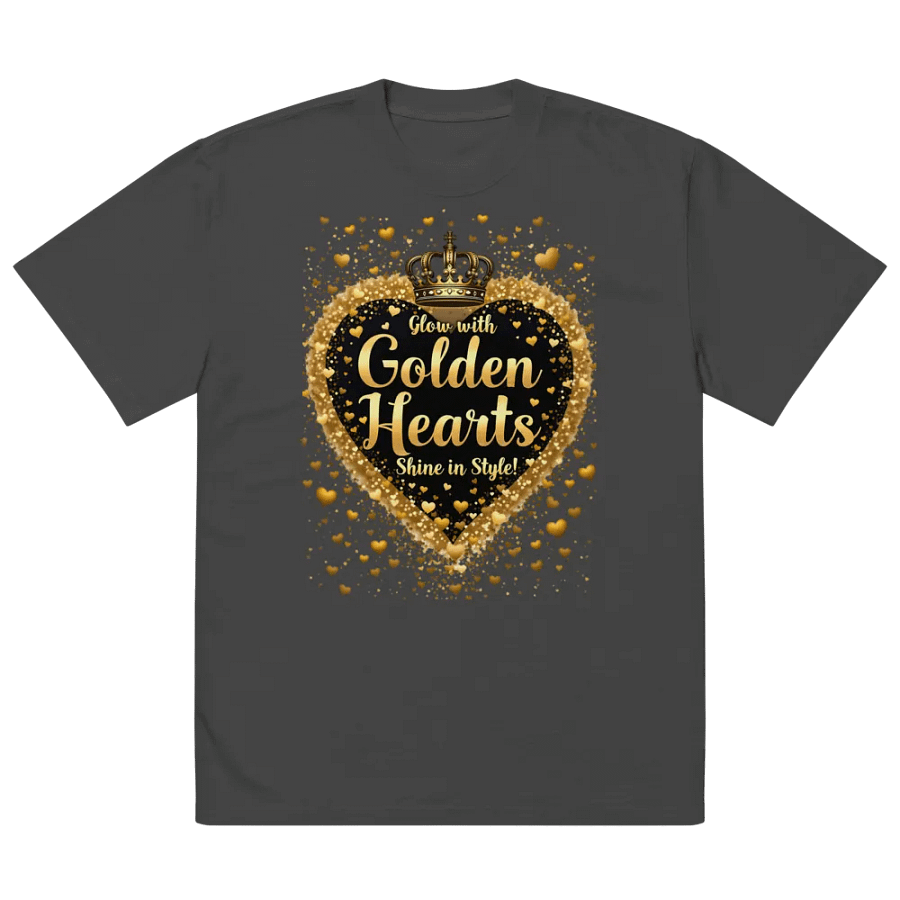 Black History Month Golden Hearts Shine in StyleOversized Tee product image (5)