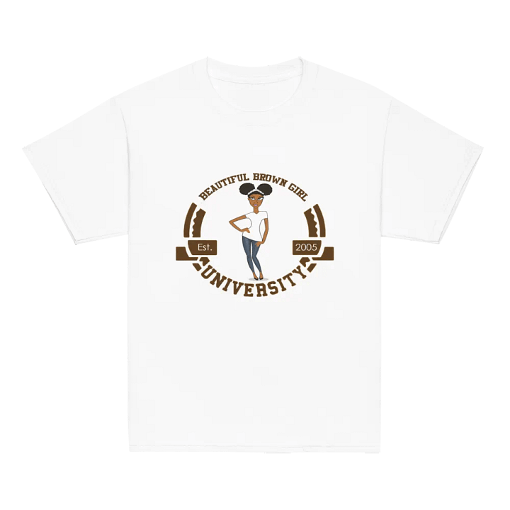 Beautiful Brown Girl University Youth Tee product image (2)