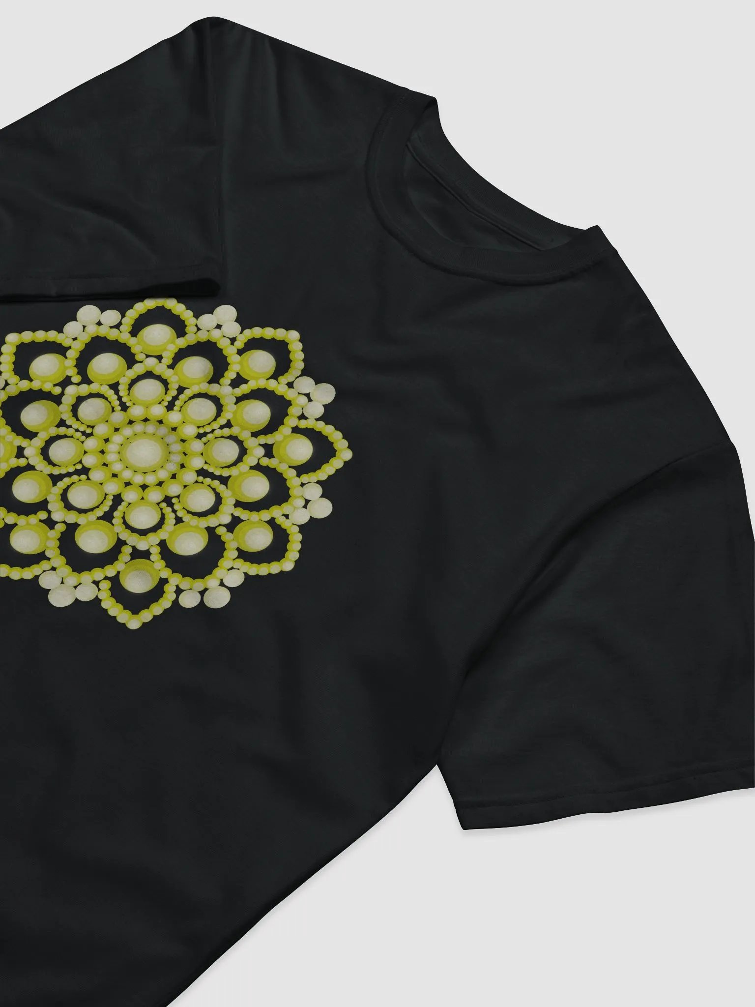 Yellow Flower Mandala Unisex Organic T-Shirt product image (5)