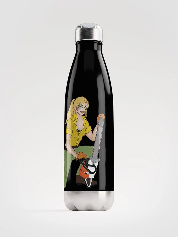Blonde Chainsaw Pinup Water Bottle product image (1)