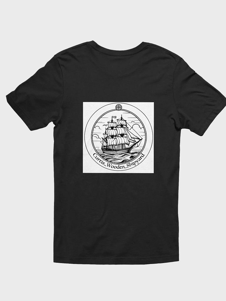 Dark T-shirt with black and white logo with name product image (11)