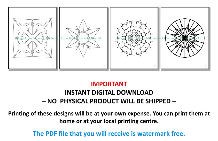 100 Geometric Mandala Coloring Pages | PDF | Digital File | Series GM2025 Vol. 7 product image (7)