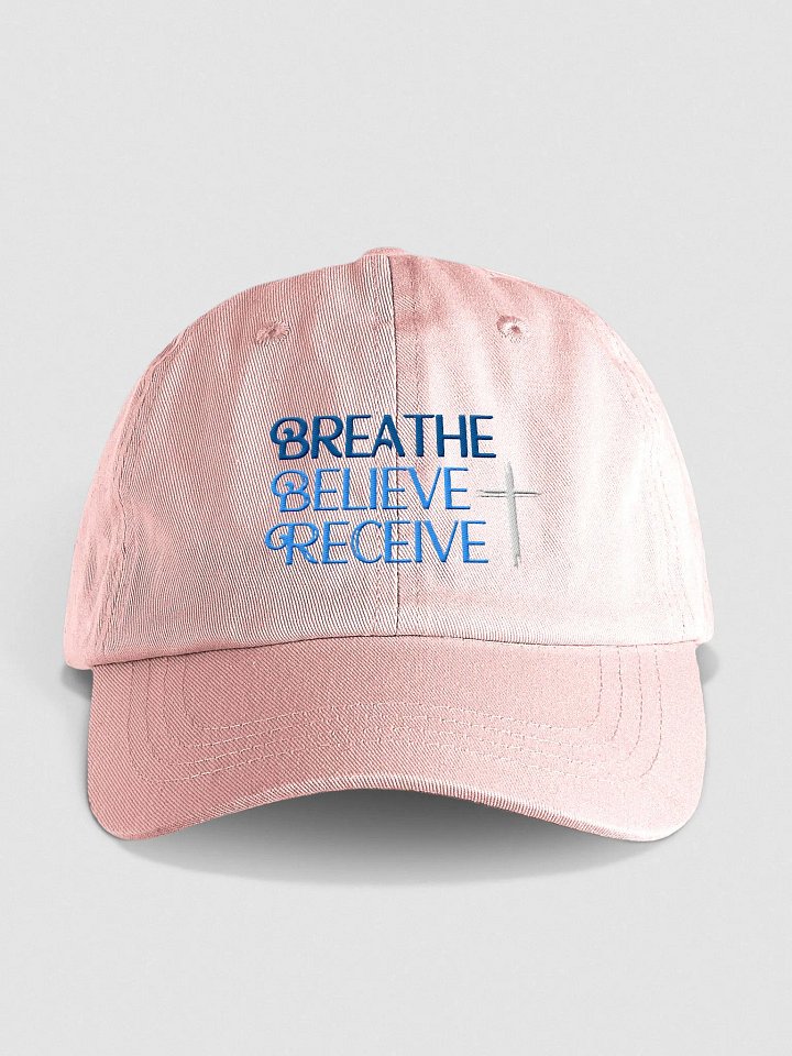 Breathe Believe Receive Beechfield Women's Pastel Dad Hat, Inspirational Motivational, Self-Affirmation, Positive Vibes, Gift Idea product image (1)