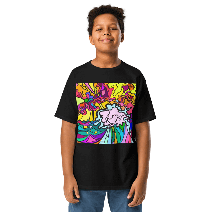 Vibrant Swirls Youth Tee - Wave at Sunset product image (5)
