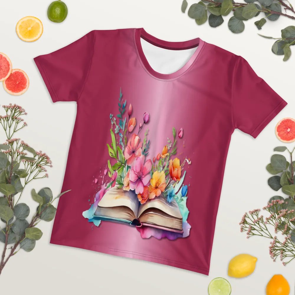 Floral Book All Over Print T-shirt product image (7)
