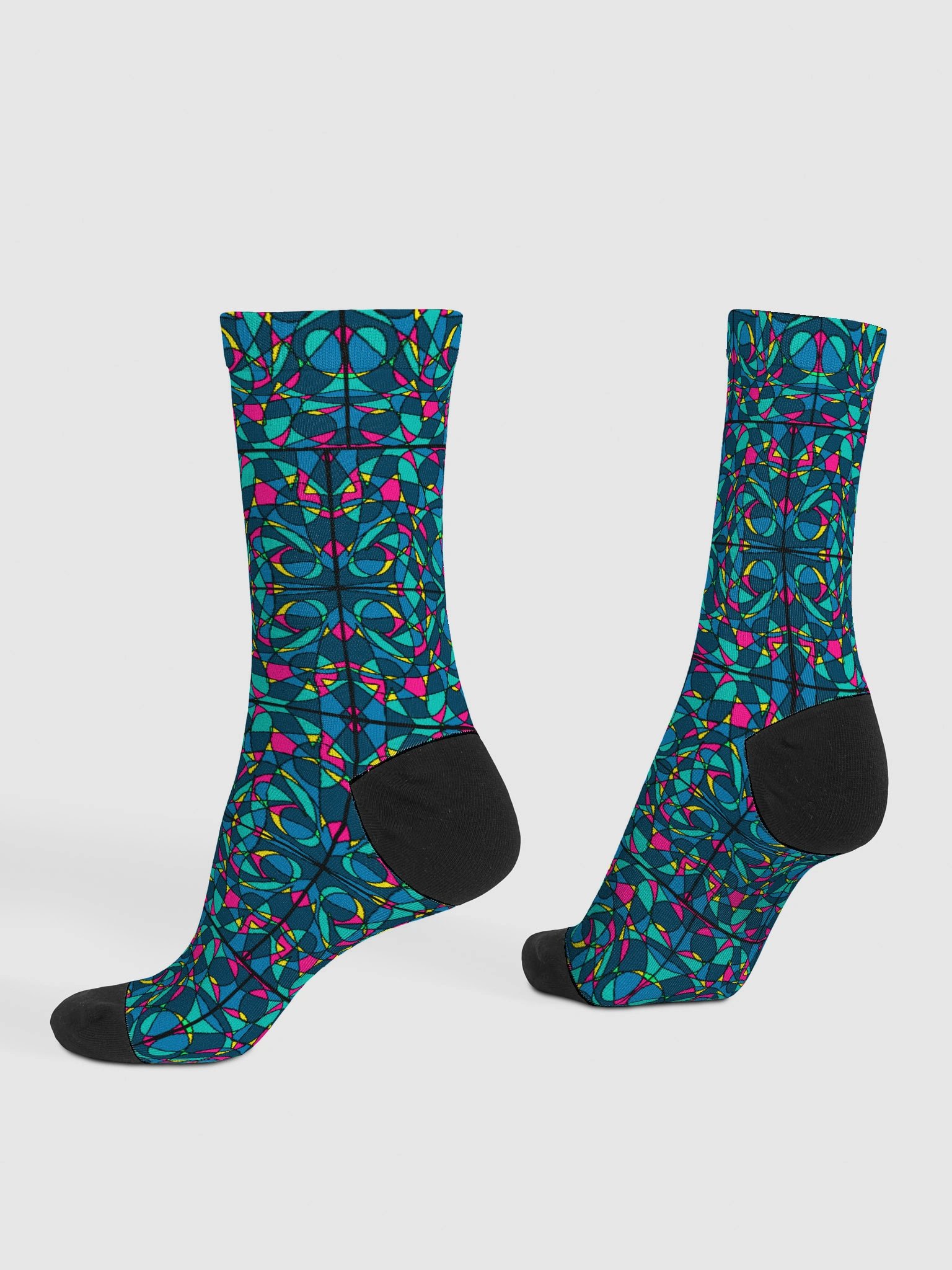 Blue Stained Glass – Sustainable Crew Socks product image (4)