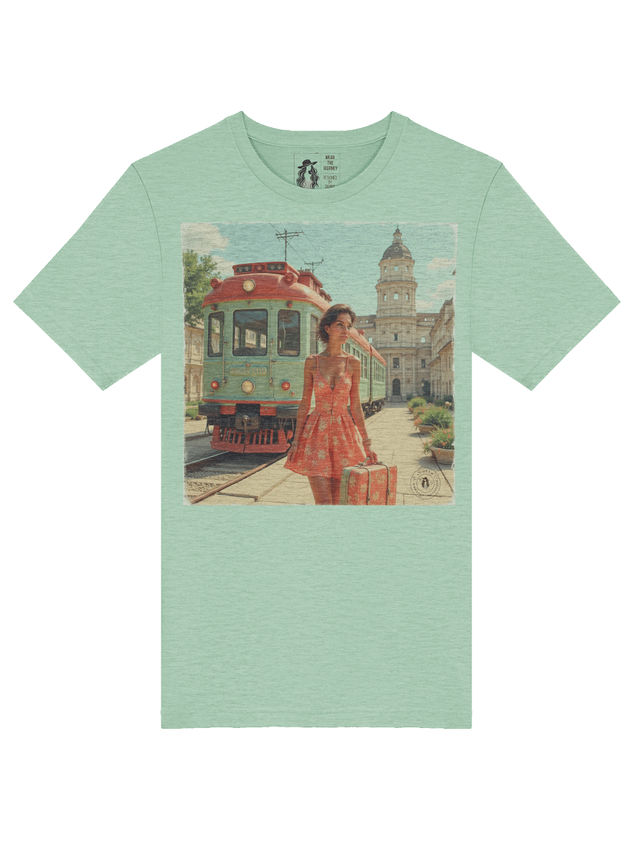 Vintage Tram Travel T-Shirt – Floral Wanderlust Style product image (39)