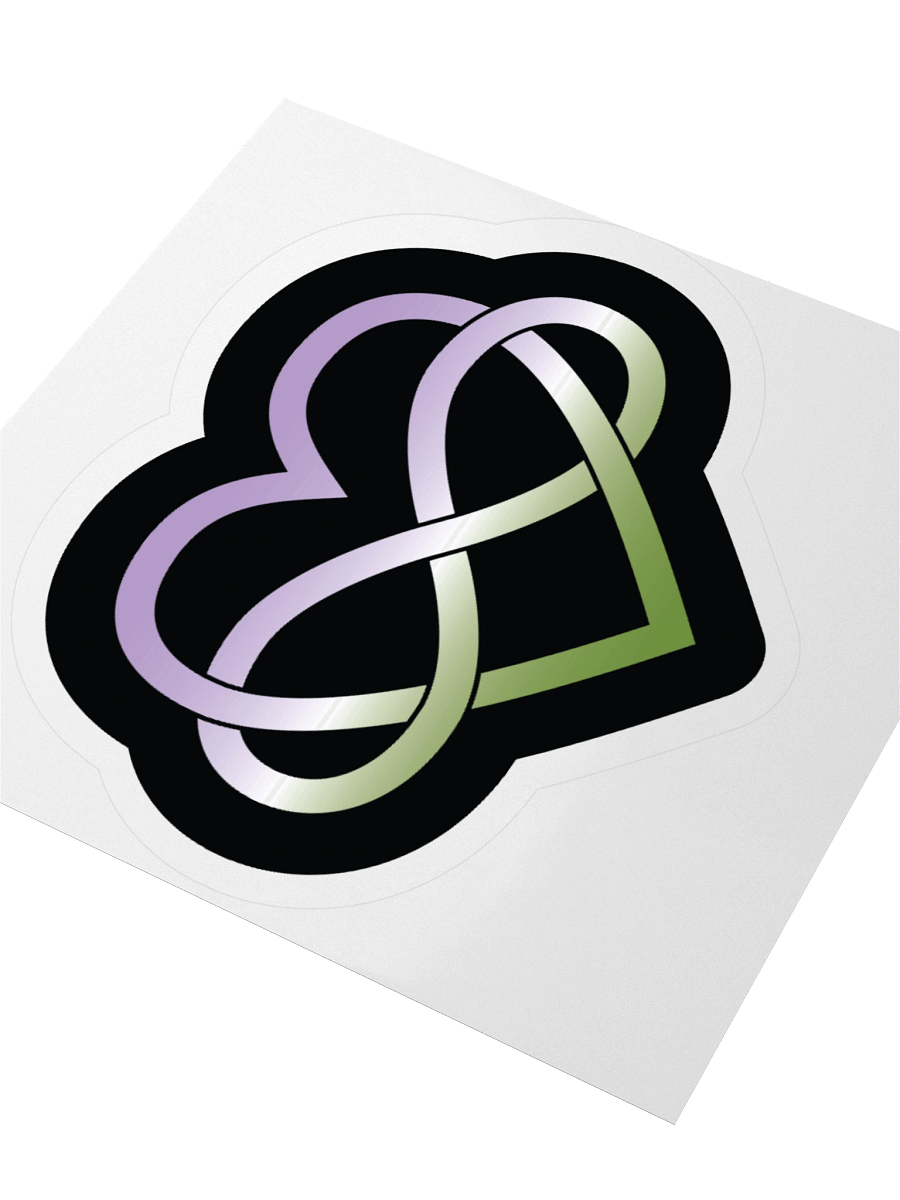 Genderqueer Pride Gradient Polyamory Infinity Heart Sticker product image (8)