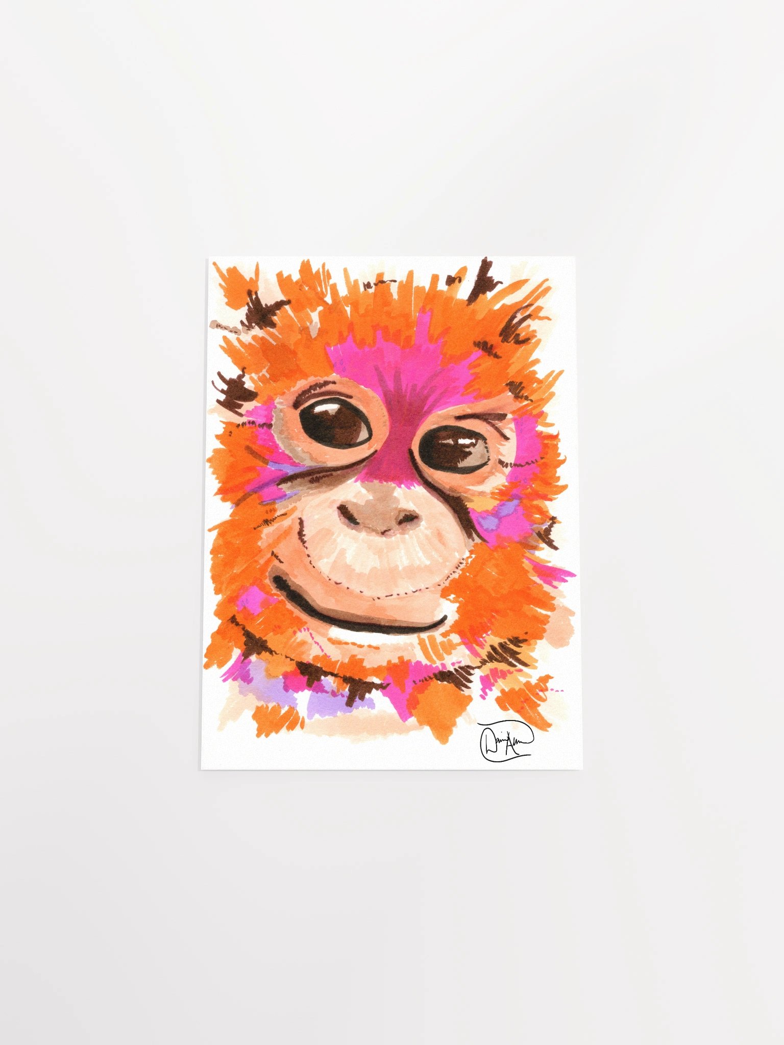 Orangutan Watercolour Print product image (4)