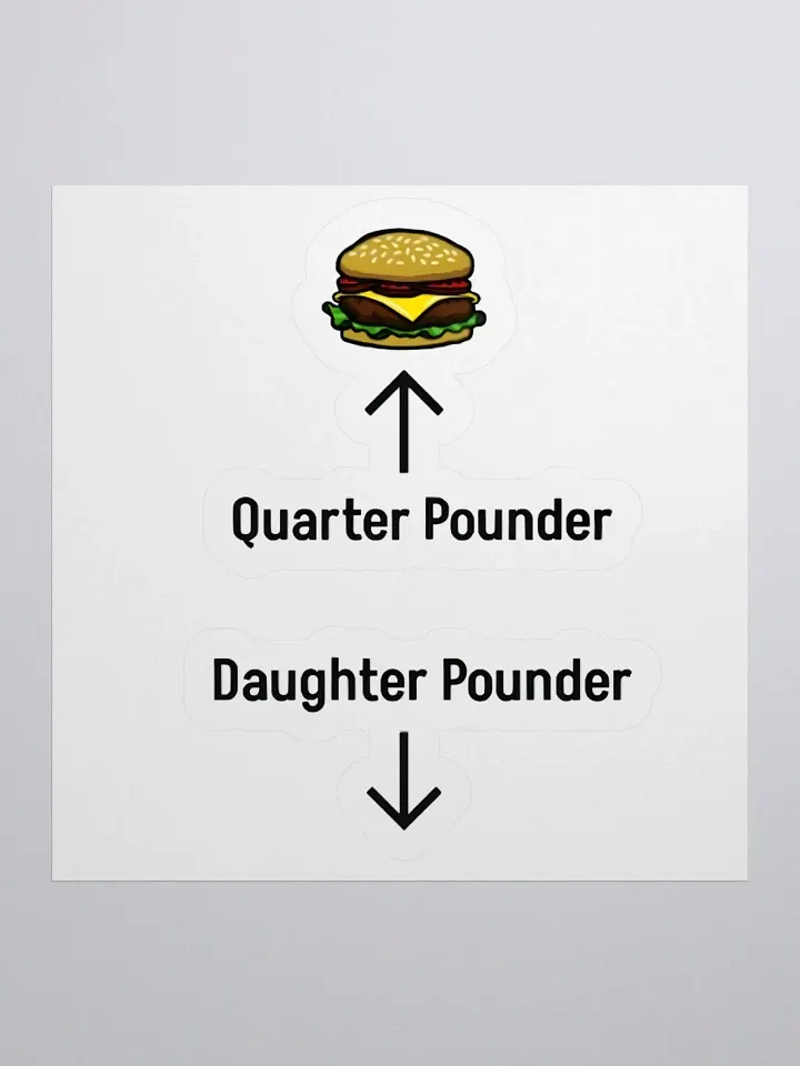 Quarter Pounder Daughter Pounder Sticker product image (1)