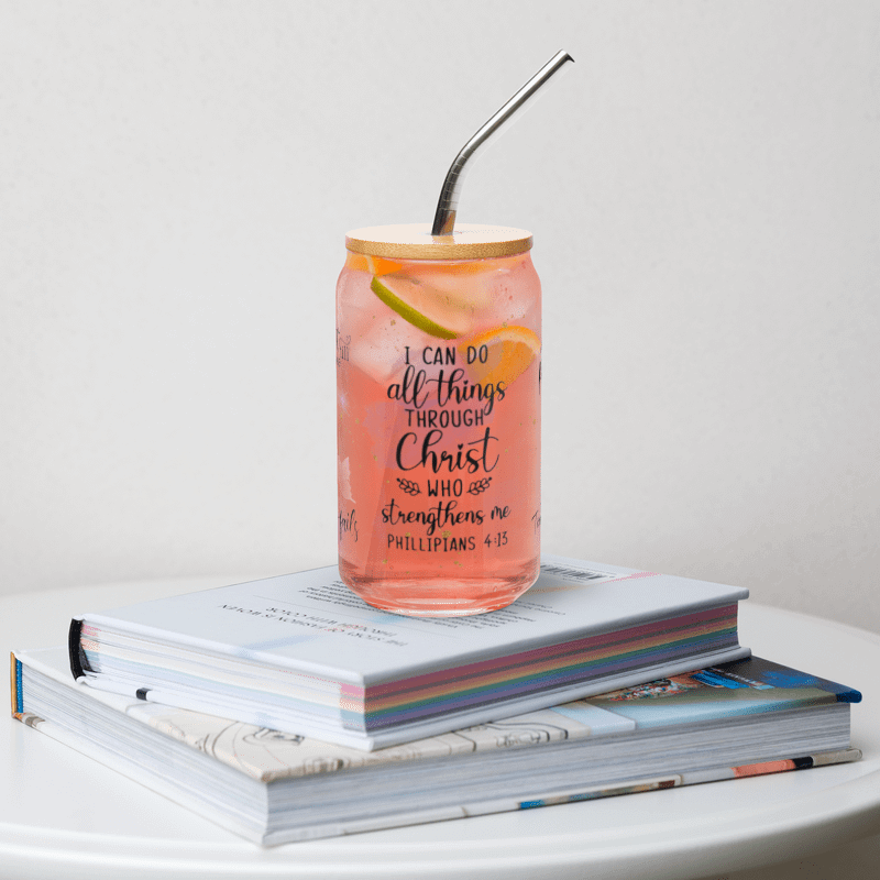 I Can Do All Things Through Christ Glass Tumbler product image (3)