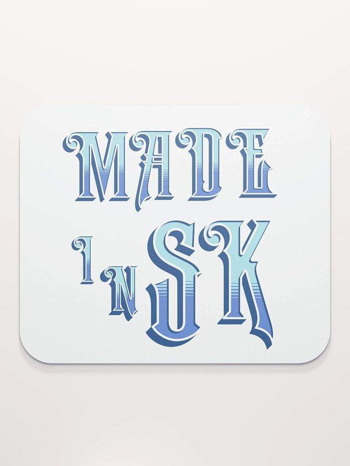 Made In SK Saskatoon Saskatchewan Blue Gradient Mouse Pad product image (1)
