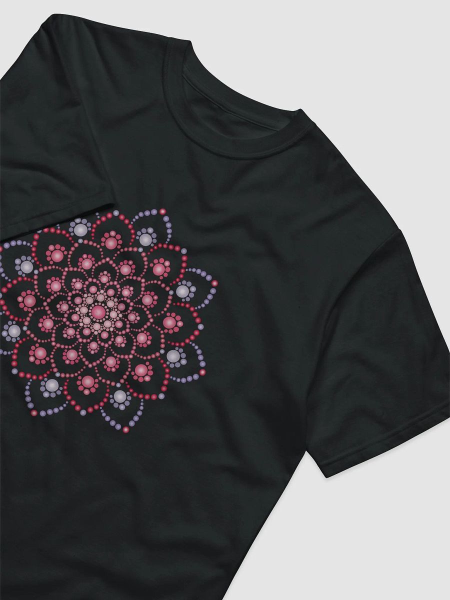 Purple and Pink Dot Mandala Unisex Organic T-Shirt product image (3)