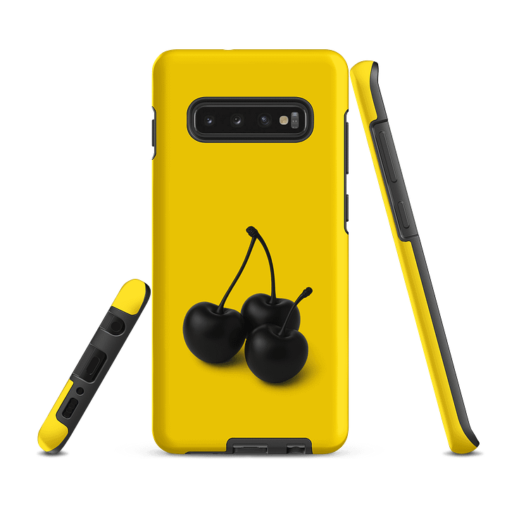 Yellow Black Cherry Cherry Cherries Glossy Cherries Samsung® Tough Case product image (2)
