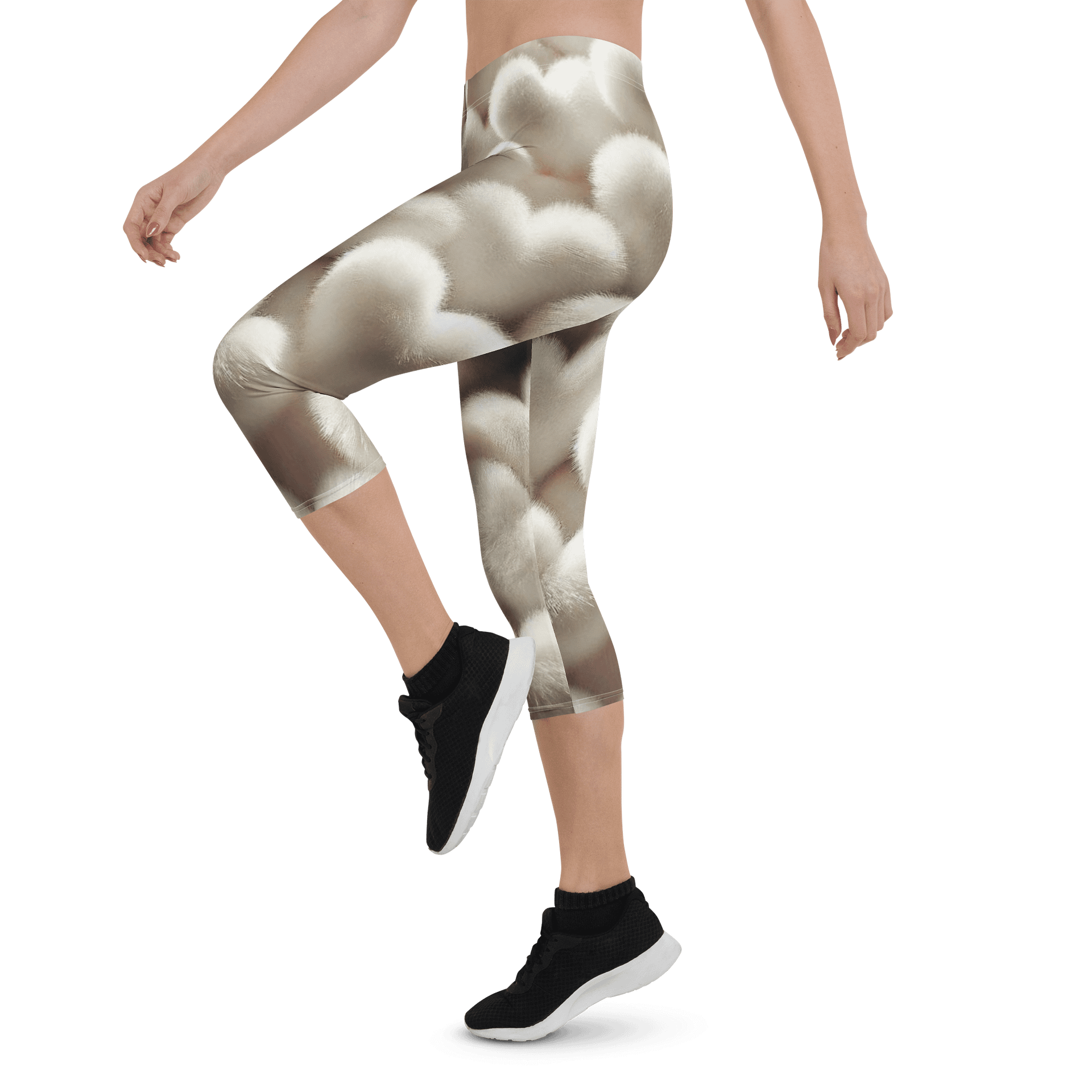 Heart Pattern Print Capri Leggings product image (3)