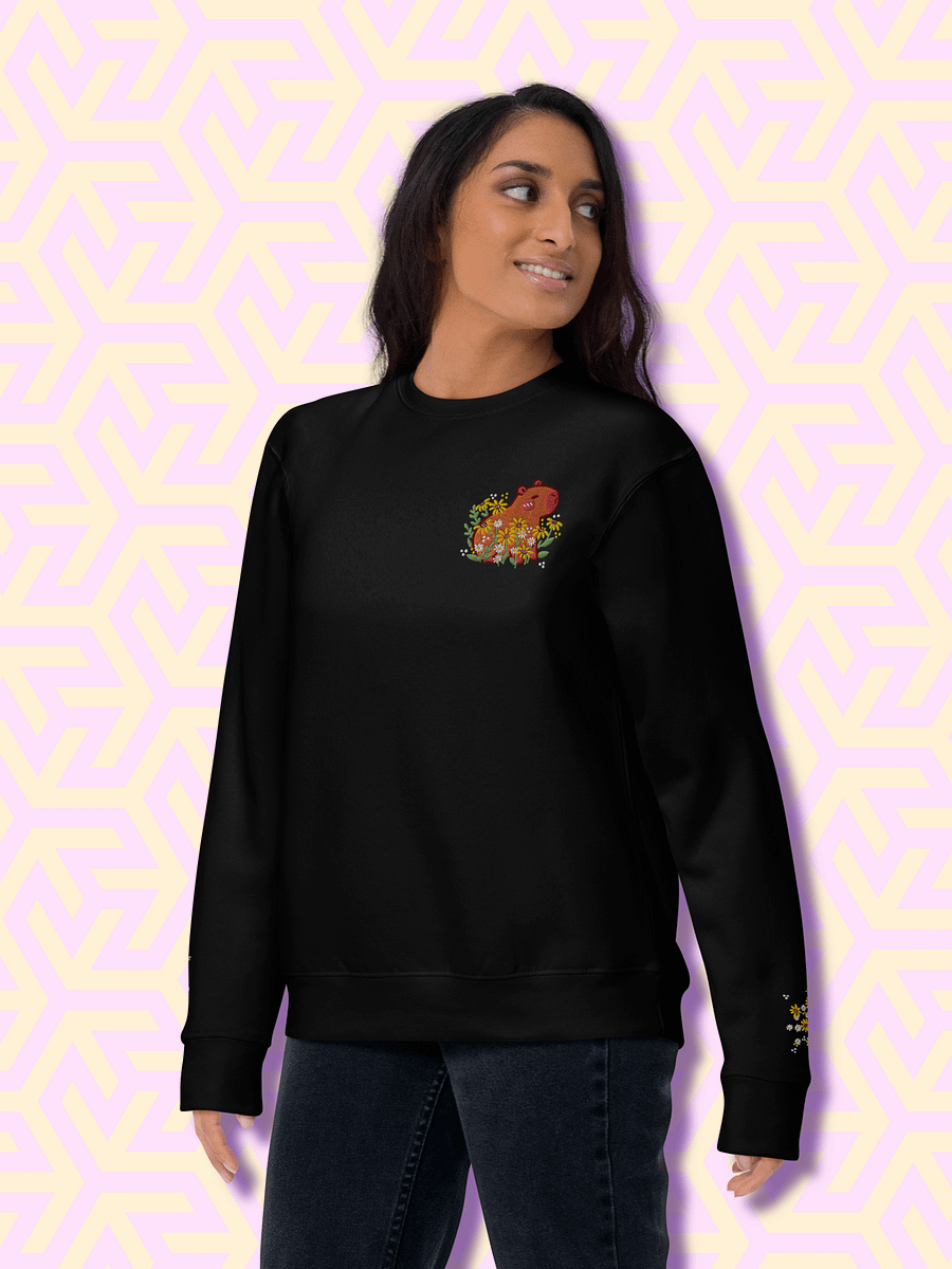 Whimsical Capybara Daisy Sweatshirt product image (3)