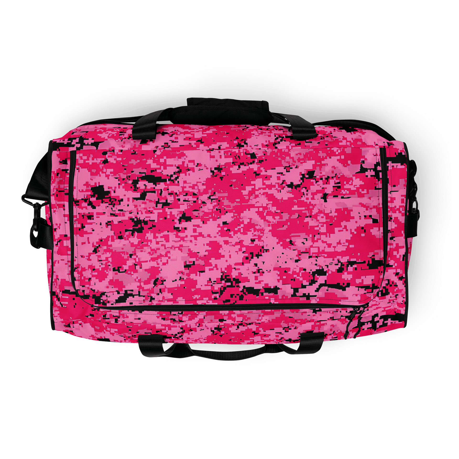 Pixelated Pink Camo All-Over Duffle Bag product image (8)