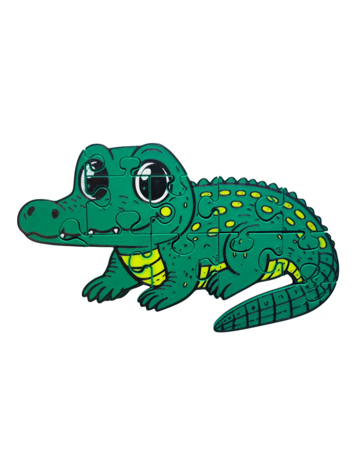 Alligator 3D Printed Jigsaw Puzzle – A Thrilling Swamp Challenge! product image (1)