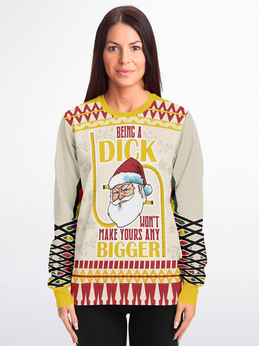 Sassy Santa Christmas Sweatshirt | Adult Humor Holiday Sweater | Funny Winter Party Outfit | Sarcastic Christmas Gift product image (3)