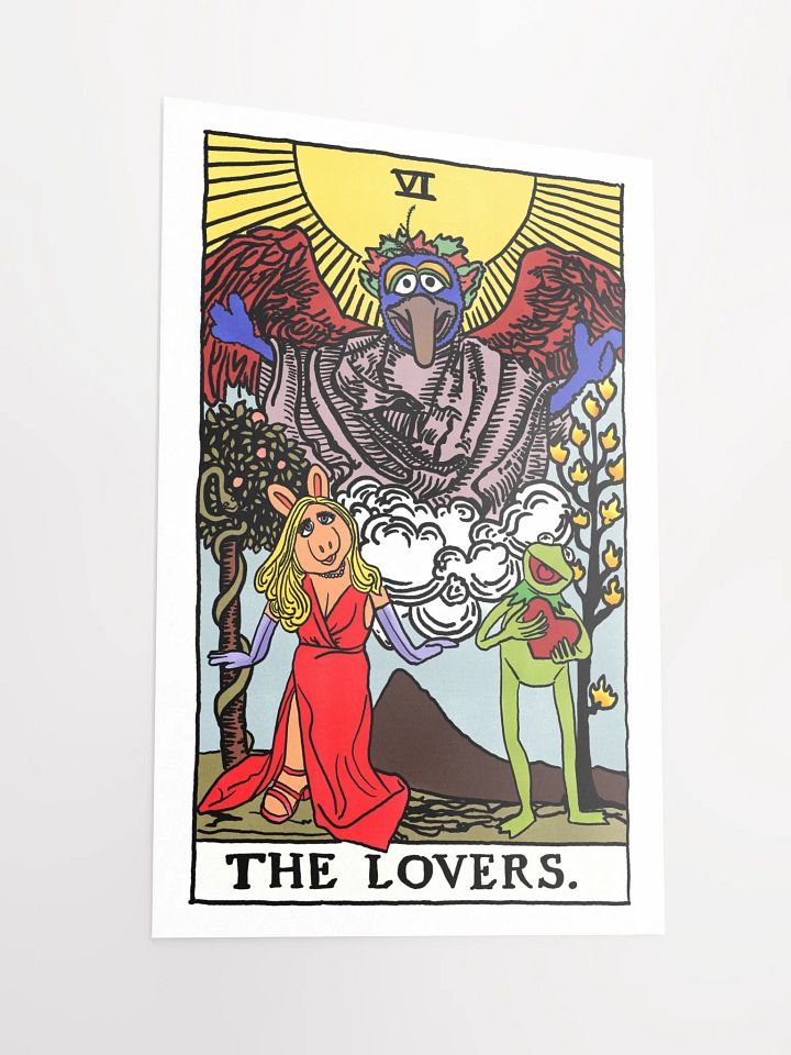 Piggy and Kermit Lovers Tarot Card Print product image (2)