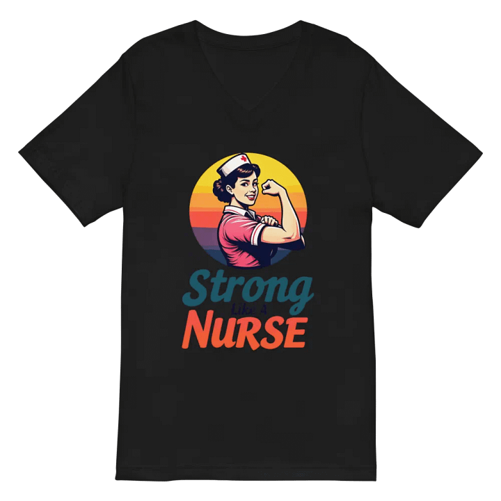 Strong Like A Nurse Vintage V-Neck Tee product image (3)