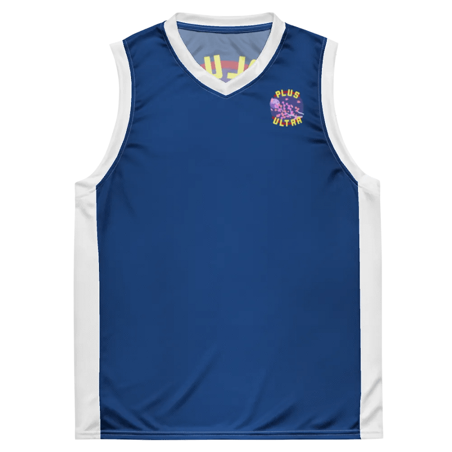Blue Plus Ultra Basketball Jersey (Back) product image (5)