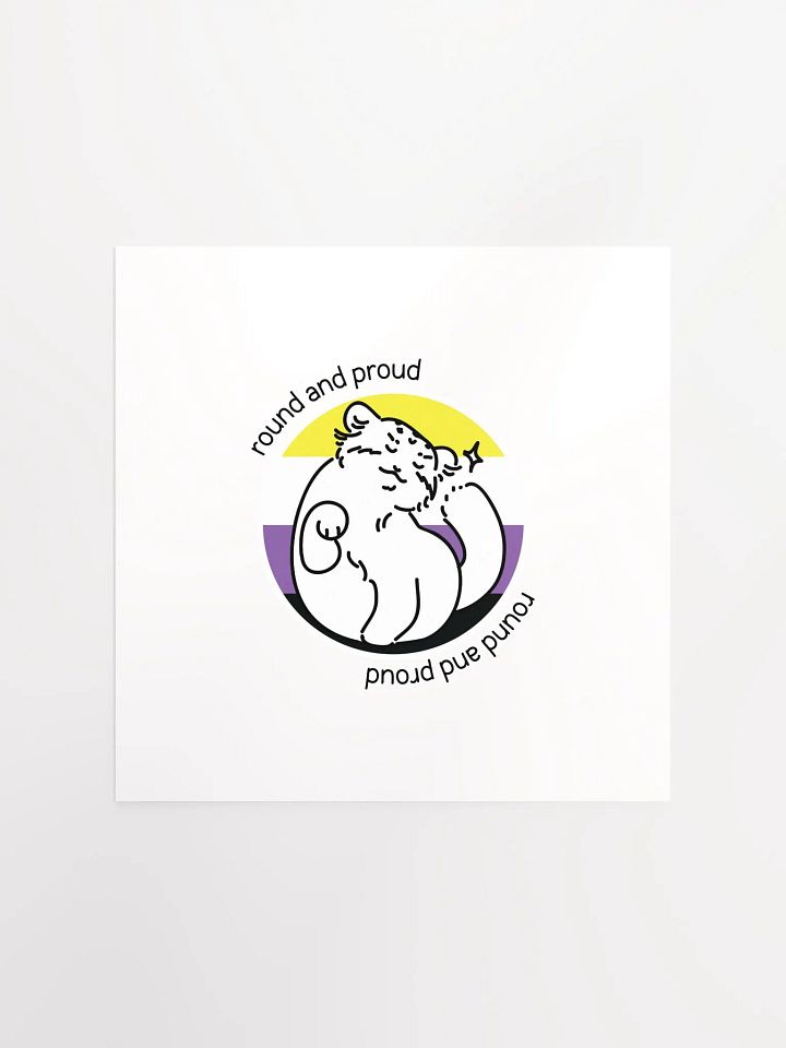 Round and Proud Manul Nonbinary Version - Matte Poster product image (1)
