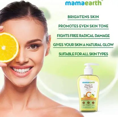 Mamaearth Vitamin C for Skin Glow & Illumination With Turmeric Face Wash (250 ml) product image (3)