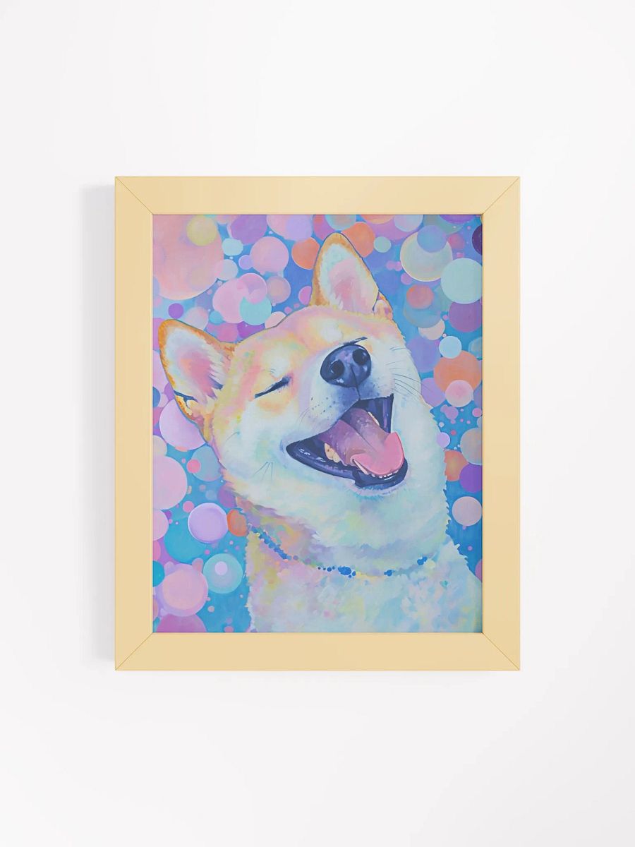 Joyful Shiba Inu Framed Poster product image (8)