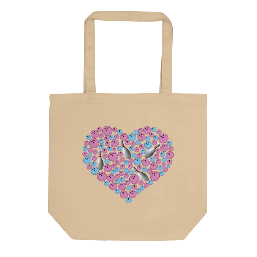 Pure Heart Bowling Pink And Blue Strike a Pose Tote Bag product image (1)