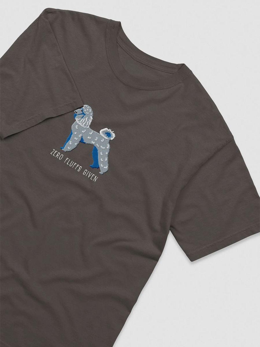 Zero Fluffs Given T-Shirt(Embroidered) of a Miniature Poodle(Blue) product image (17)