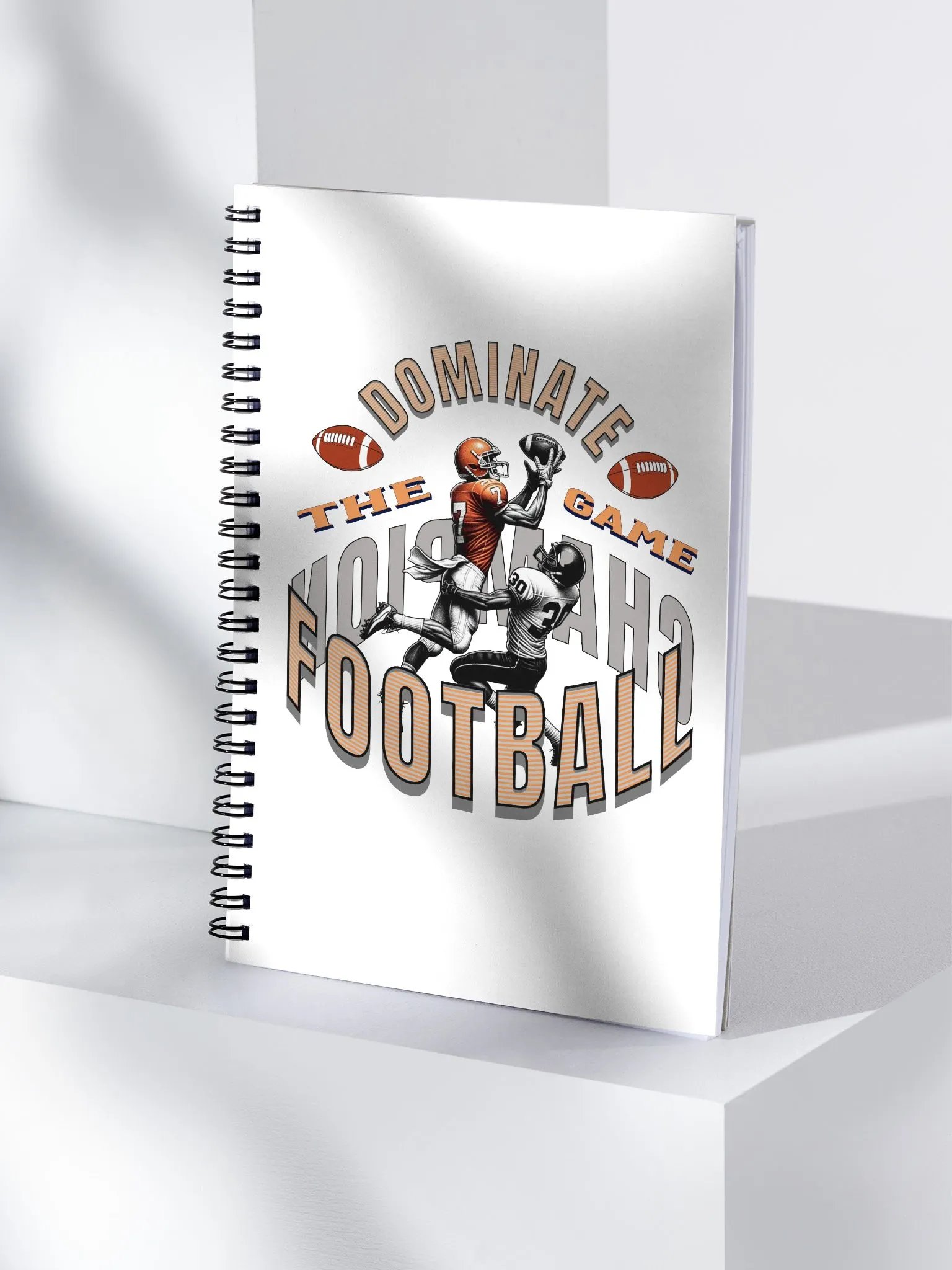 Dominate The Game Football Champion Spiral Notebook product image (3)