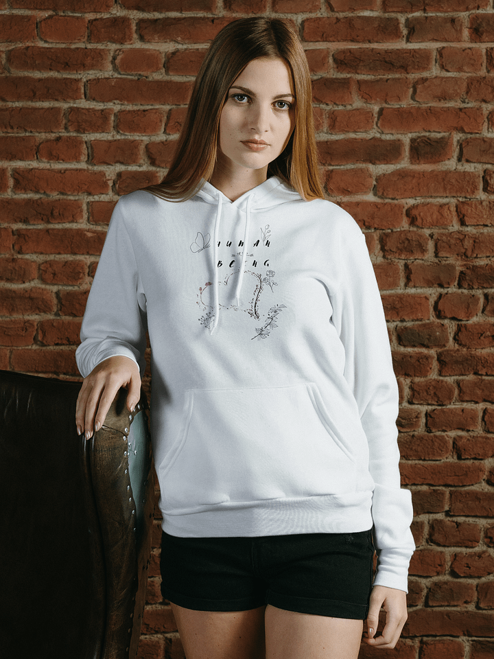 Floral Heart Premium Hoodie, "Human of the Being" product image (2)