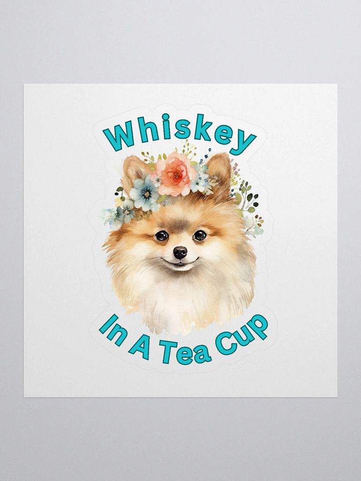 Floral Dog Kiss Cut Stickers product image (1)