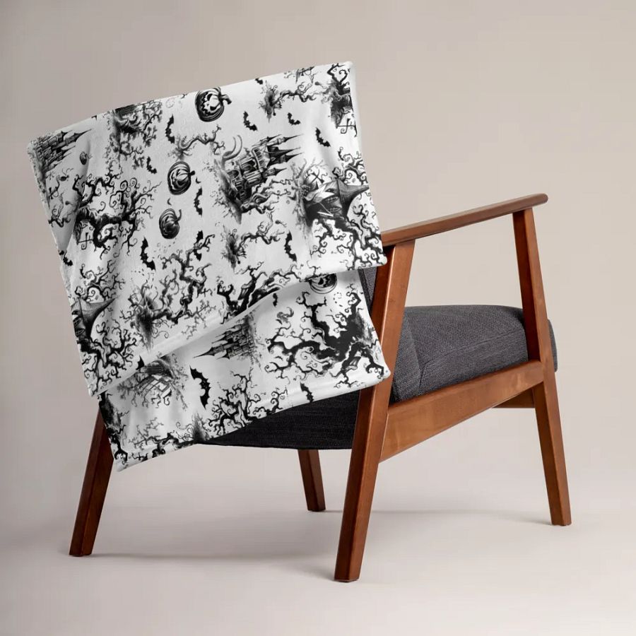 Halloween Black And White Blanket product image (3)