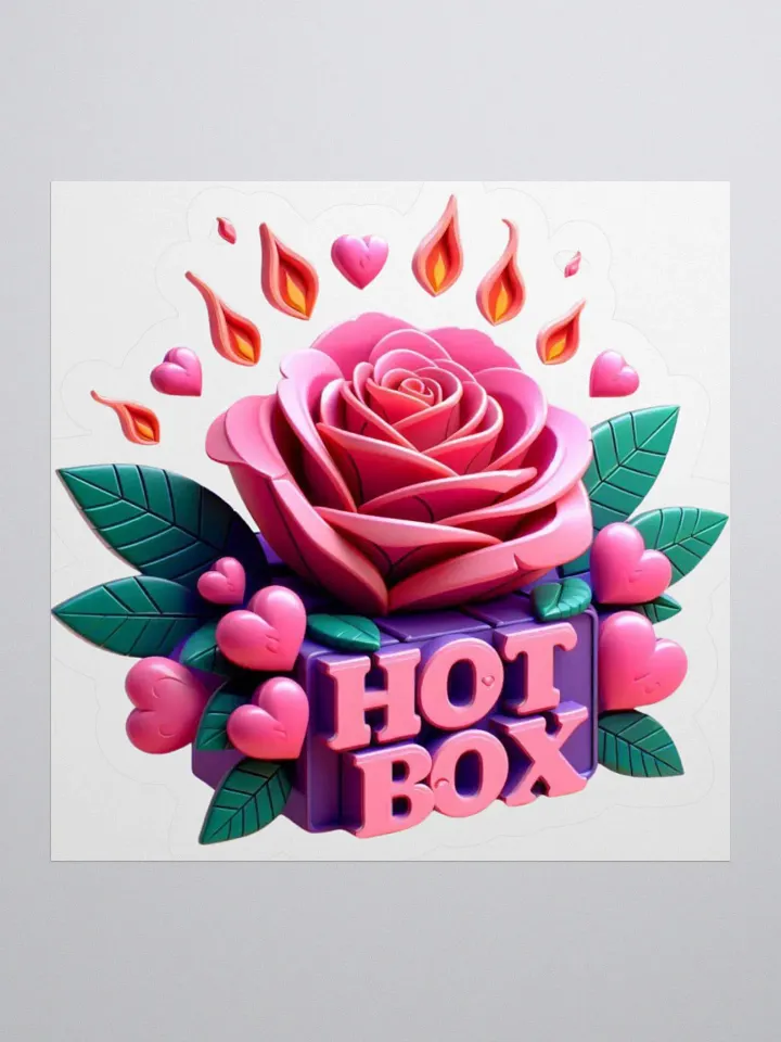 HOT BOX FAM ROSE EMOJI HOT BOX LOGO STICKER product image (3)