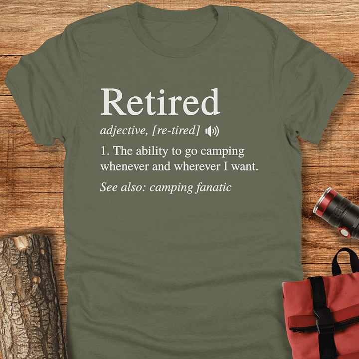 Retired, funny camping t-shirt, Unisex product image (1)