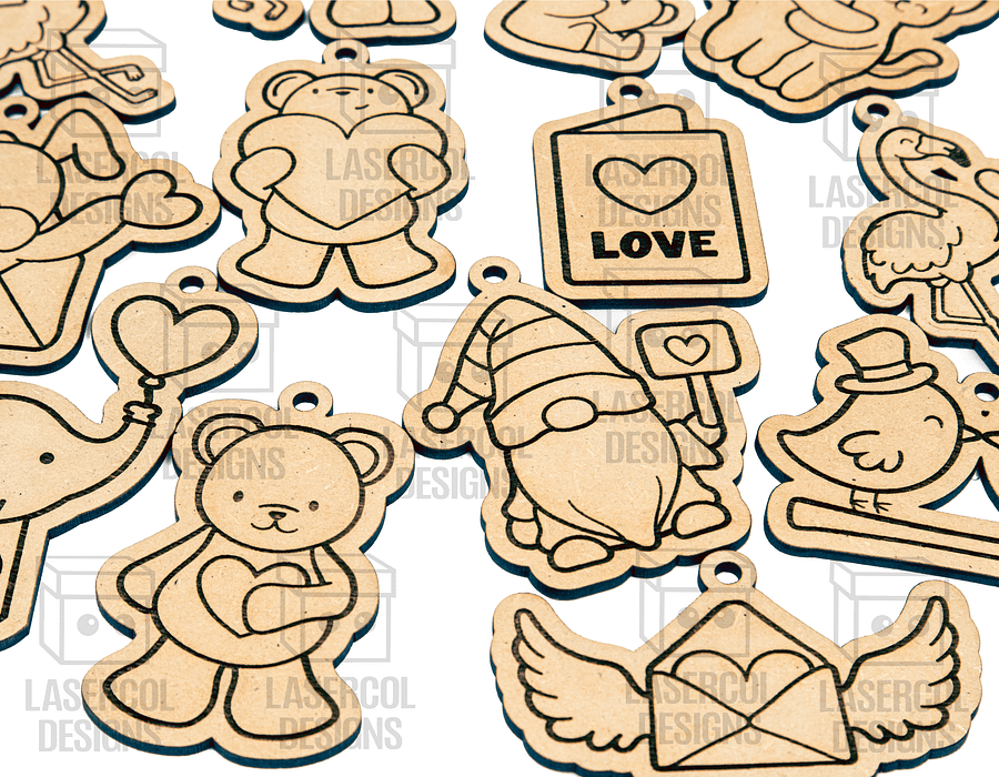 Valentine's Day Cutouts / Tags - Laser Cut Files product image (8)