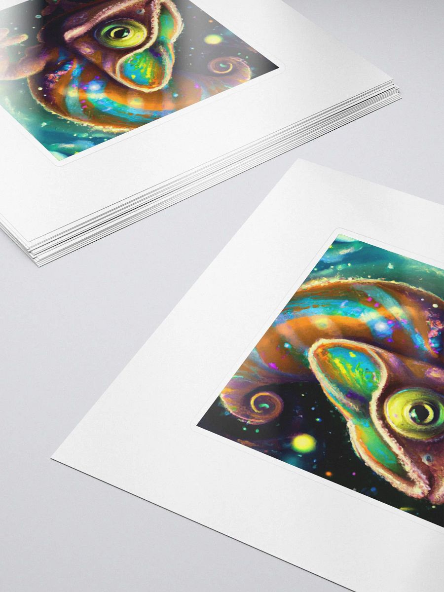 Cute Galactic Chameleon Delta Sticker product image (5)