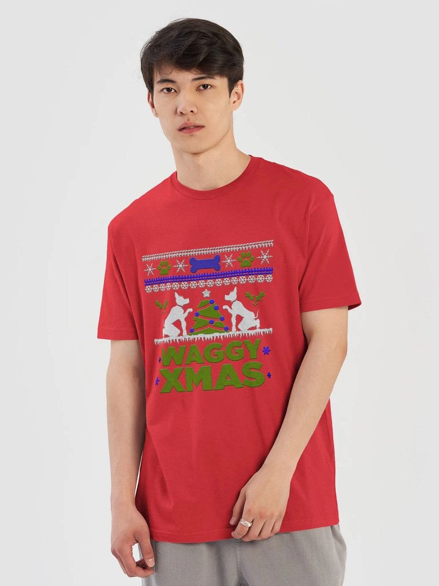 T-Shirt - "WAGGY XMAS" Green Print product image (5)