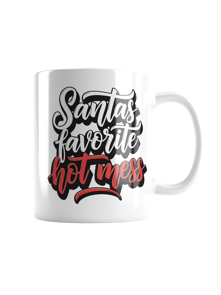 Santa's Favorite Hot Mess Funny Christmas Mug product image (2)