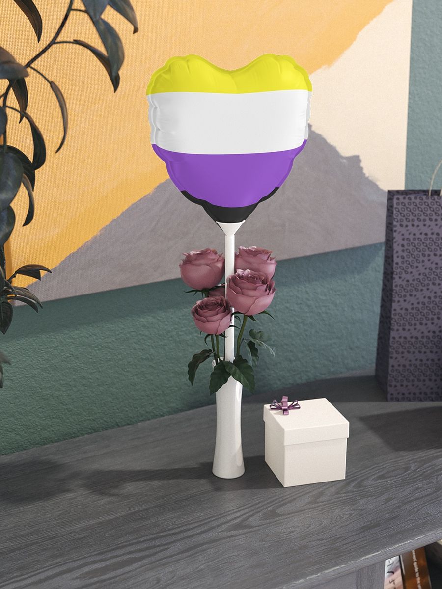 Non binary heart balloon product image (3)