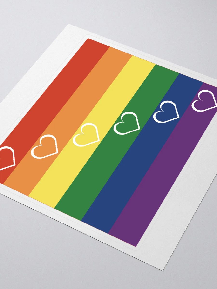 Rainbow Pride with Hearts (D) - Stickers product image (7)