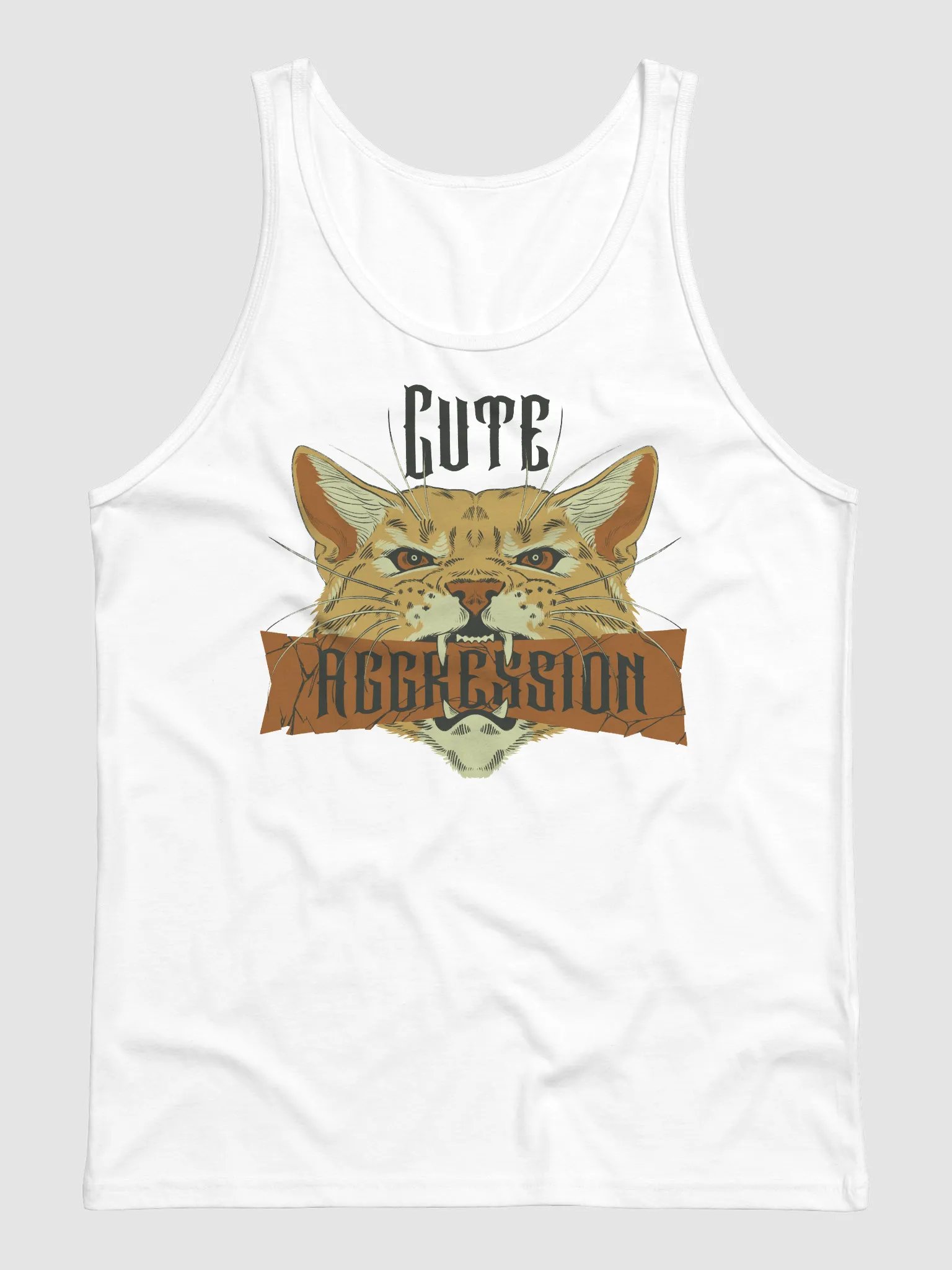 Cute Aggression 'CAT3' Tank (White) product image (1)